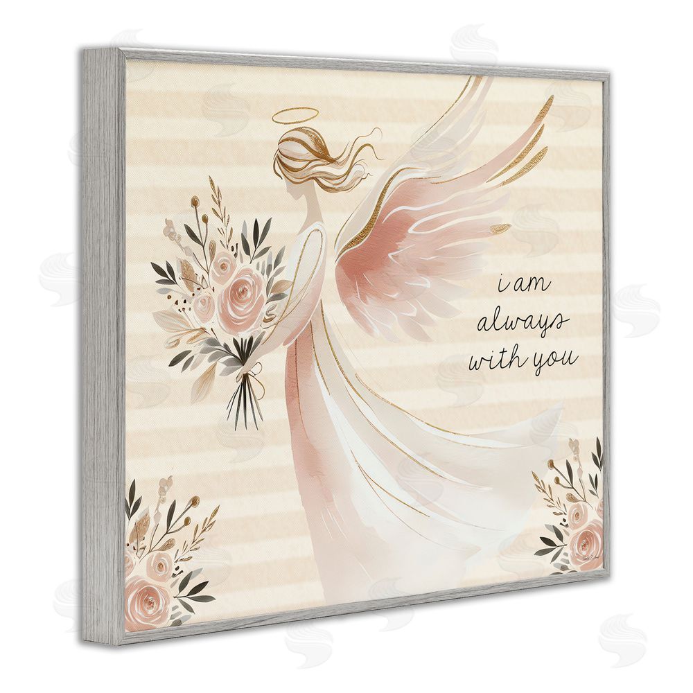 Nicole DeCamp Angel Always With You Gray Framed Giclee Wall Art Print