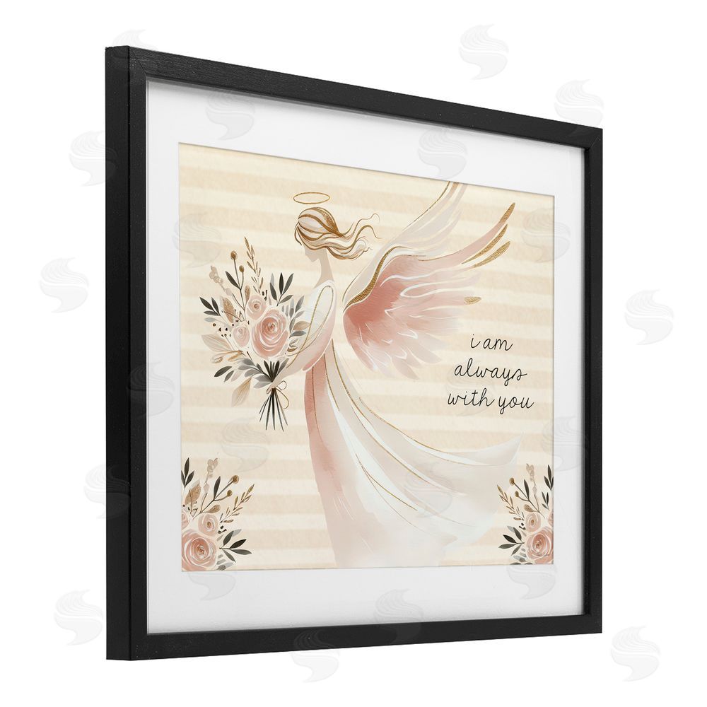 Nicole DeCamp Angel Always With You Black Framed Print Under Glass Wall Art
