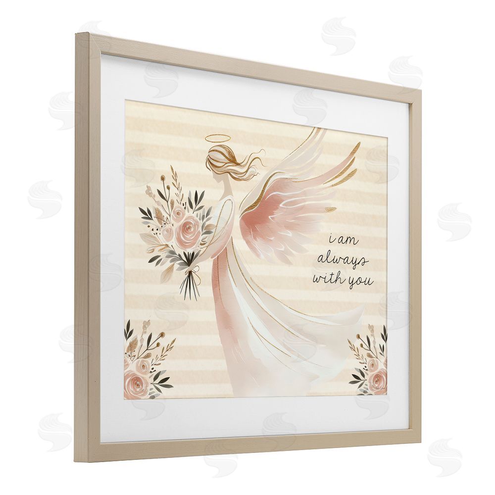 Nicole DeCamp Angel Always With You Brown Framed Print Under Glass Wall Art
