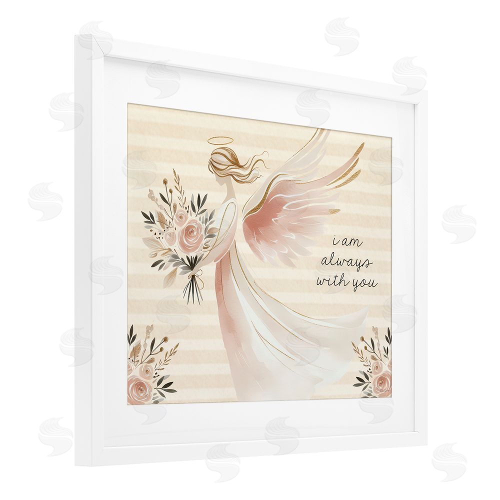 Nicole DeCamp Angel Always With You White Framed Print Under Glass Wall Art