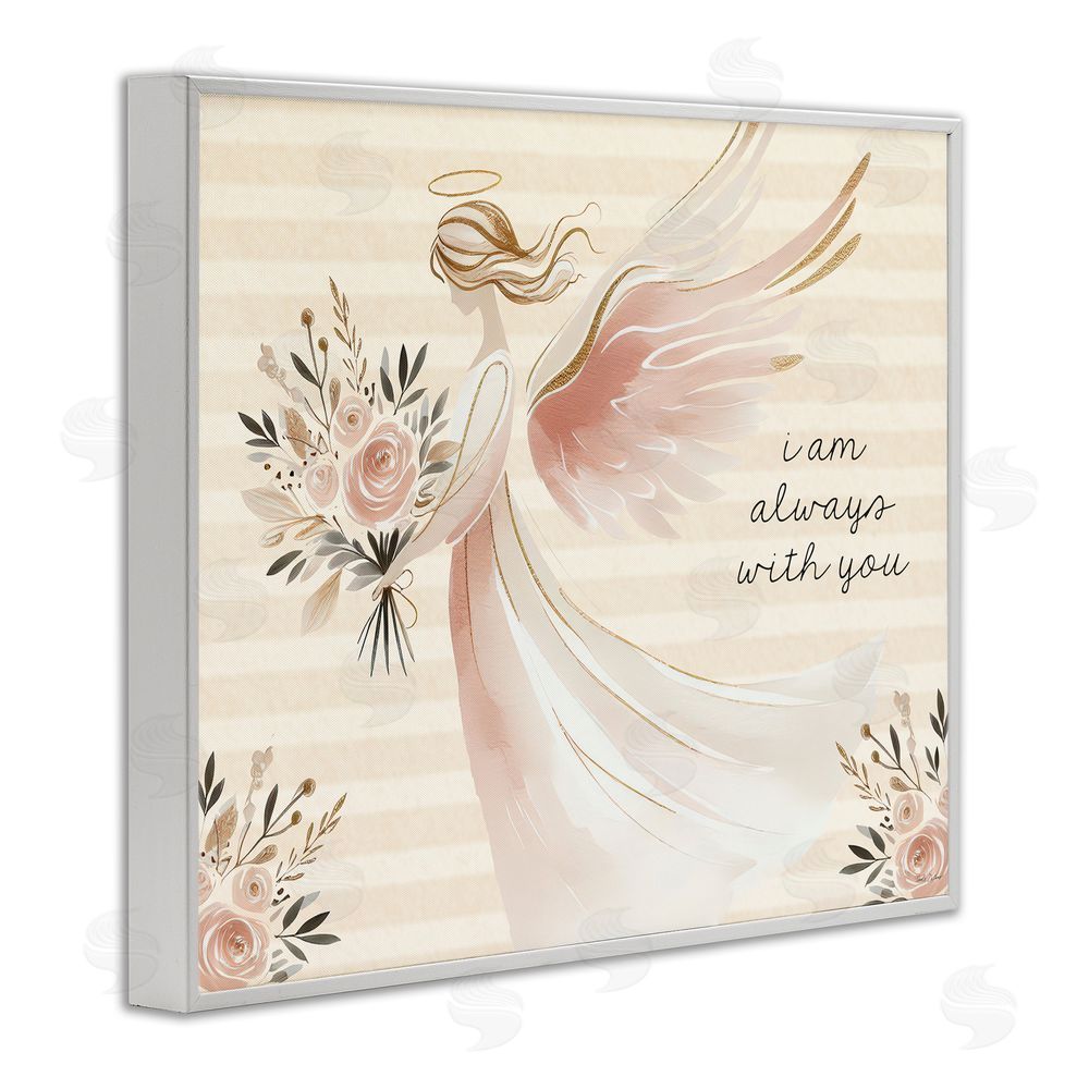 Nicole DeCamp Angel Always With You White Framed Giclee Wall Art Print