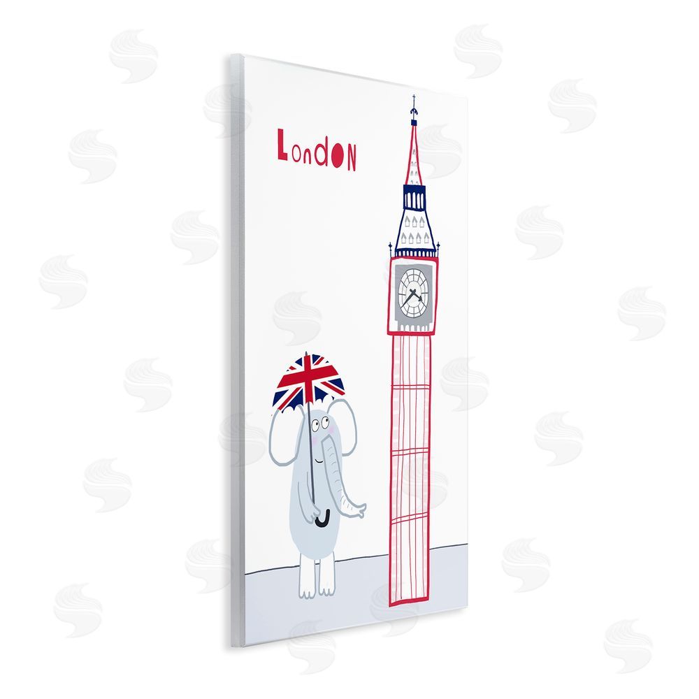 Carla Daly Elephant & Big Ben London Wooden Wall Plaque Art Print