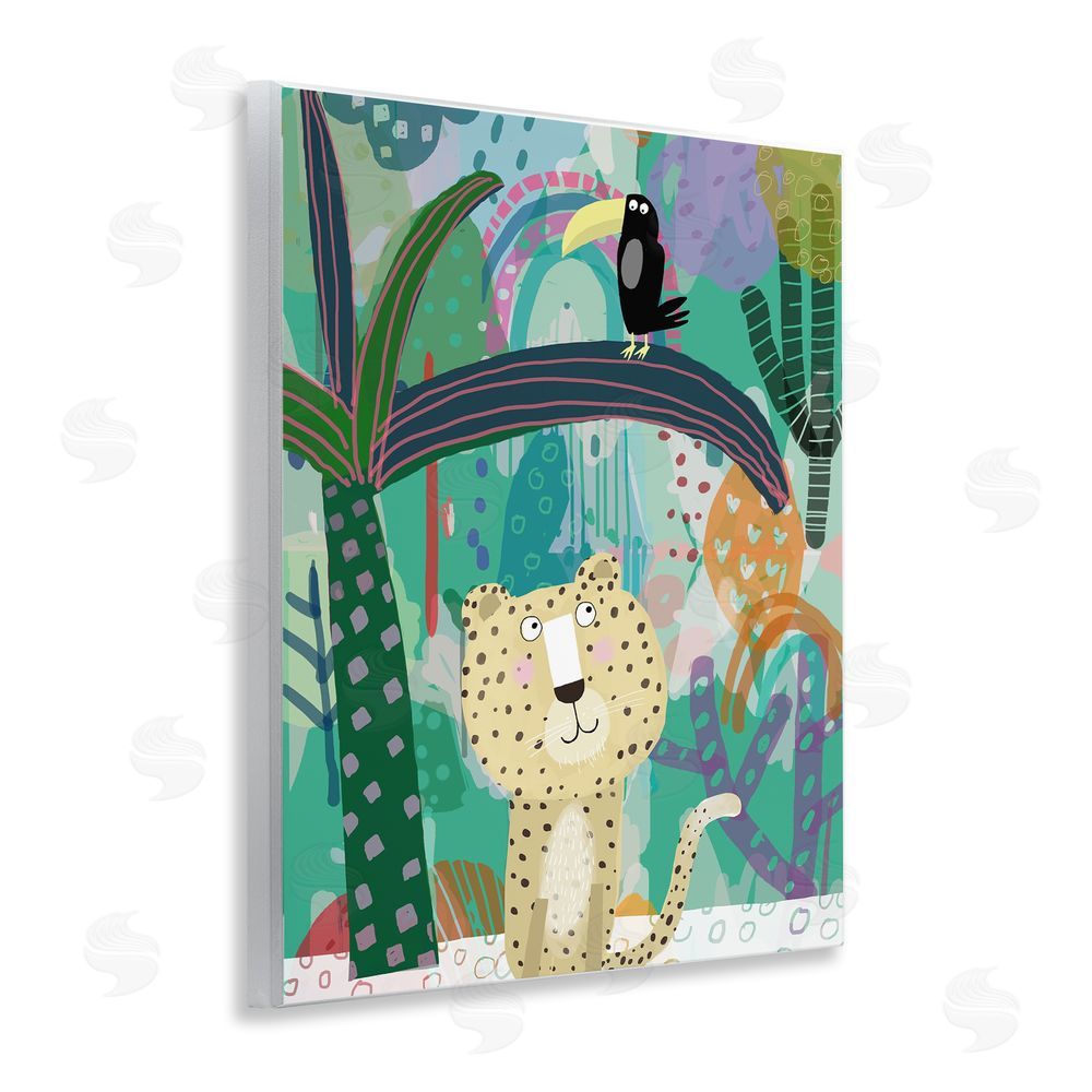 Carla Daly Jungle Cheetah & Toucan Wooden Wall Plaque Art Print