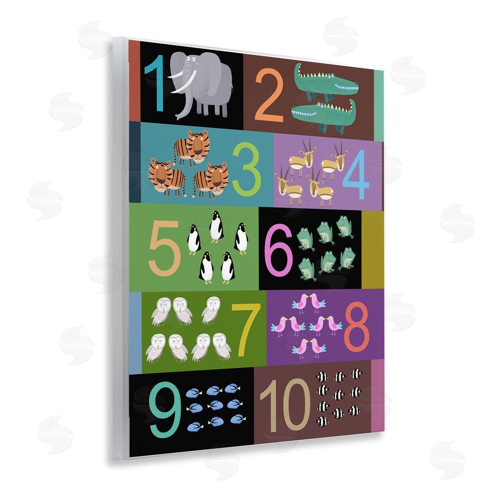 Carla Daly Blocked Kid's Educational Counting Wooden Wall Plaque Art Print
