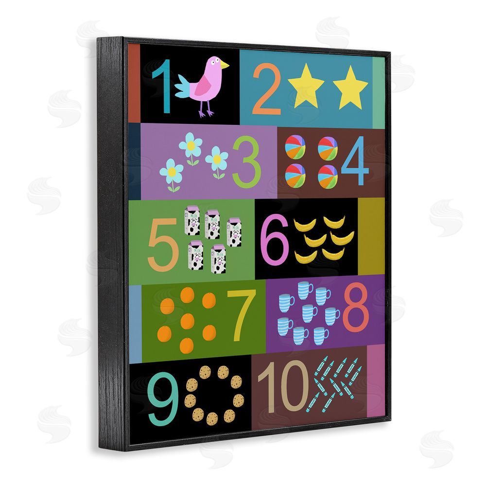 Carla Daly Learning To Count Chart Black Framed Giclee Print Wall Art
