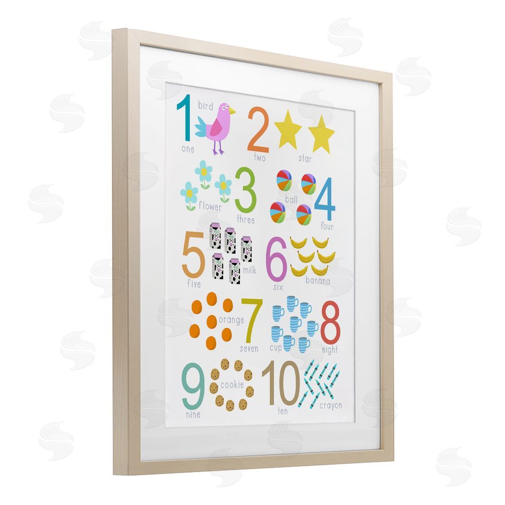 Carla Daly Fun Learning To Count Brown Framed Print Under Glass Wall Art