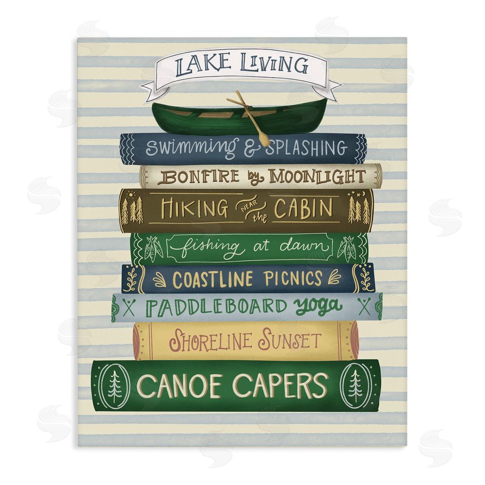 Giao Williams Lake Living Books Stretched Canvas Wall Art Print