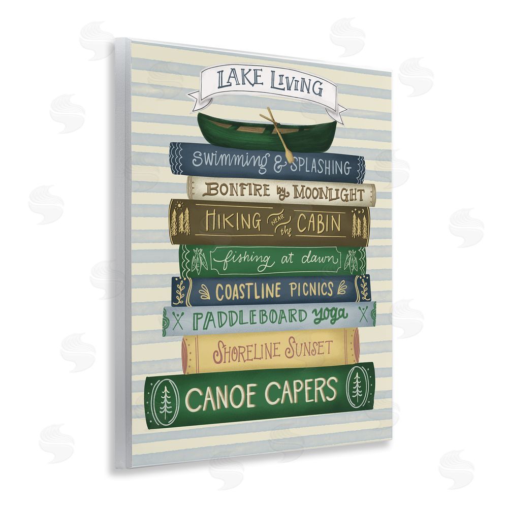 Giao Williams Lake Living Books Wooden Wall Plaque Art Print