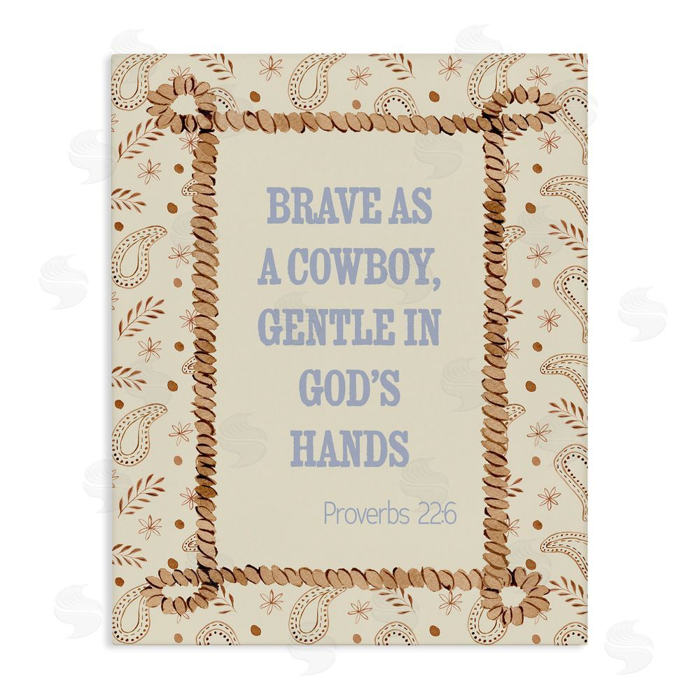 Nina Jacobs Brave As A Cowboy In Faith Stretched Canvas Wall Art Print