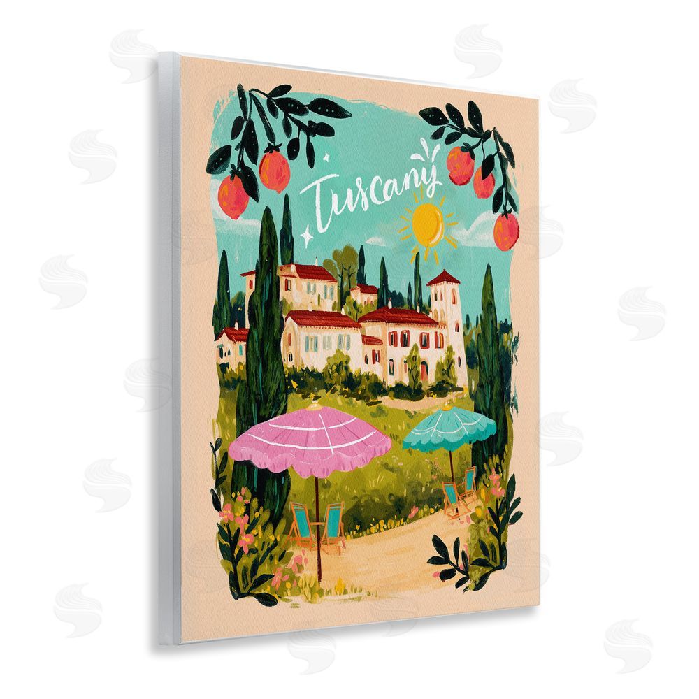 Yen Fruit Bordered Tuscany Wooden Wall Plaque Art Print