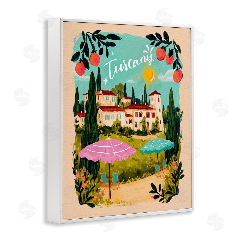 Yen Fruit Bordered Tuscany White Framed Giclee Print Wall Art