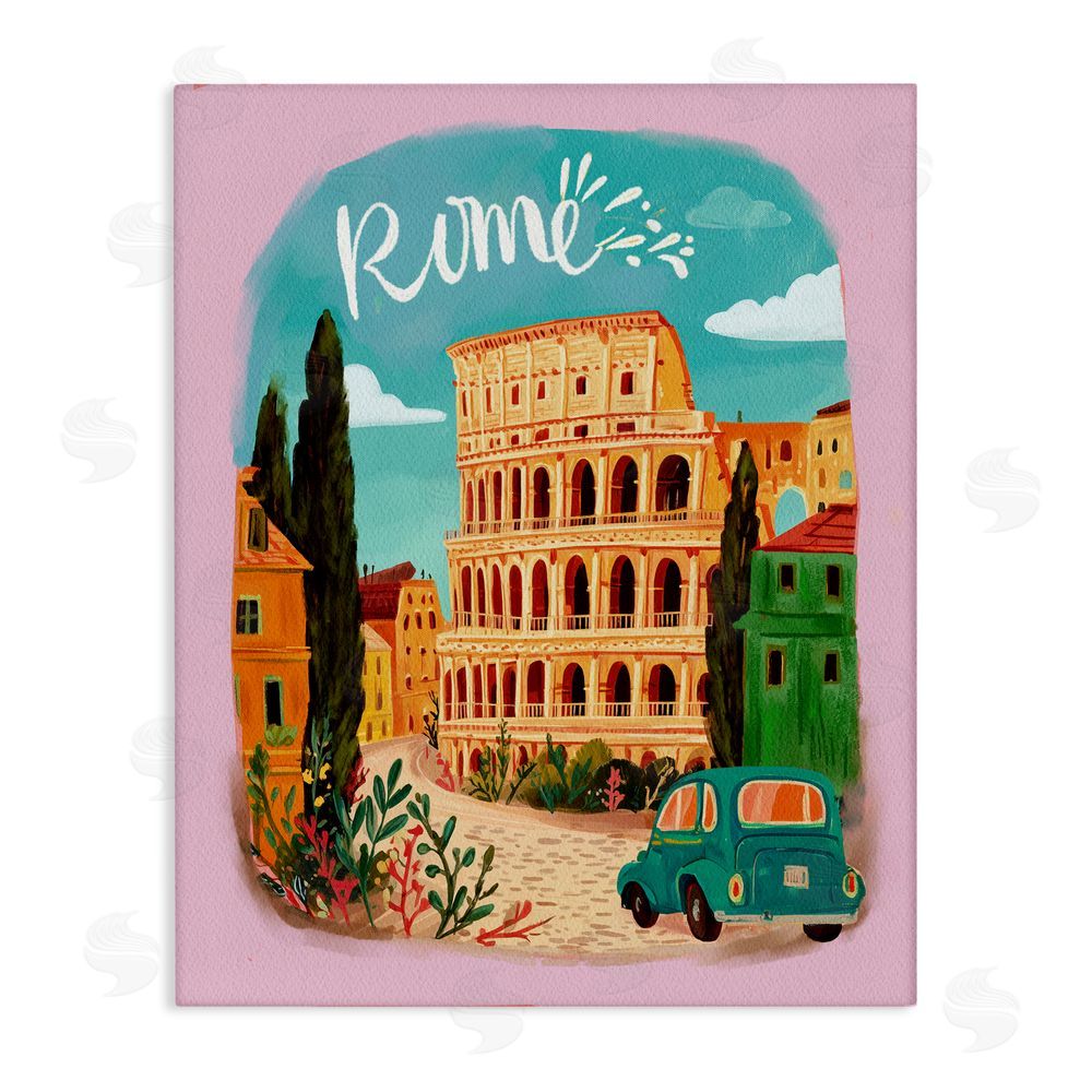 Yen Rome Travel Spot Architecture Stretched Canvas Wall Art Print