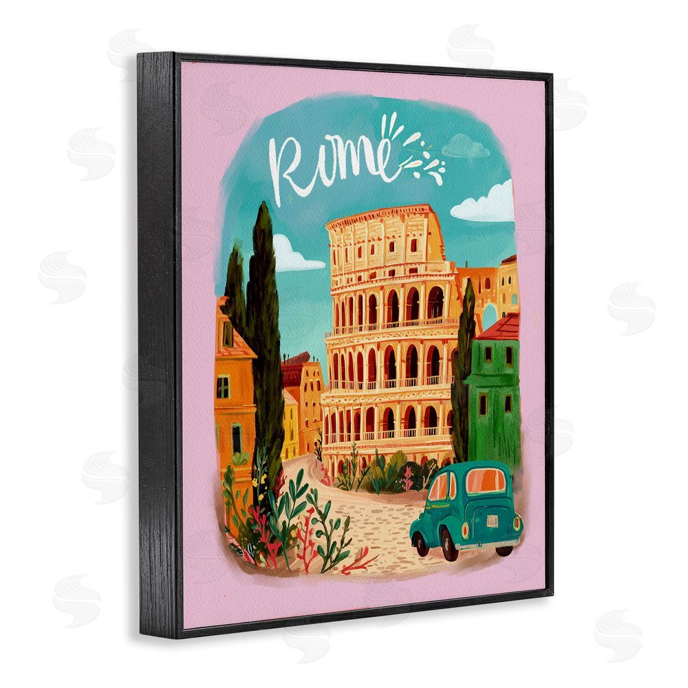 Yen Rome Travel Spot Architecture Black Framed Giclee Print Wall Art