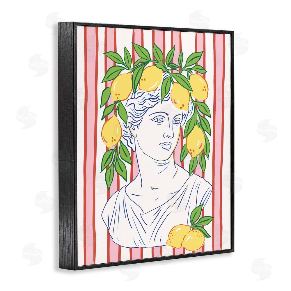 Radhika Modi La Limona Sculpture Face Black Framed Giclee Wall Art Print
