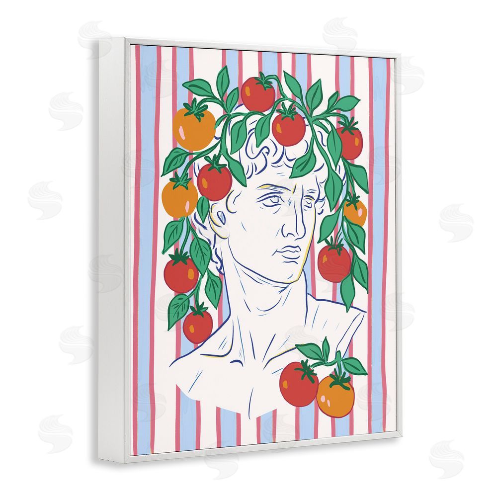 Radhika Modi La Rossa Sculpture Face White Framed Giclee Wall Art Print