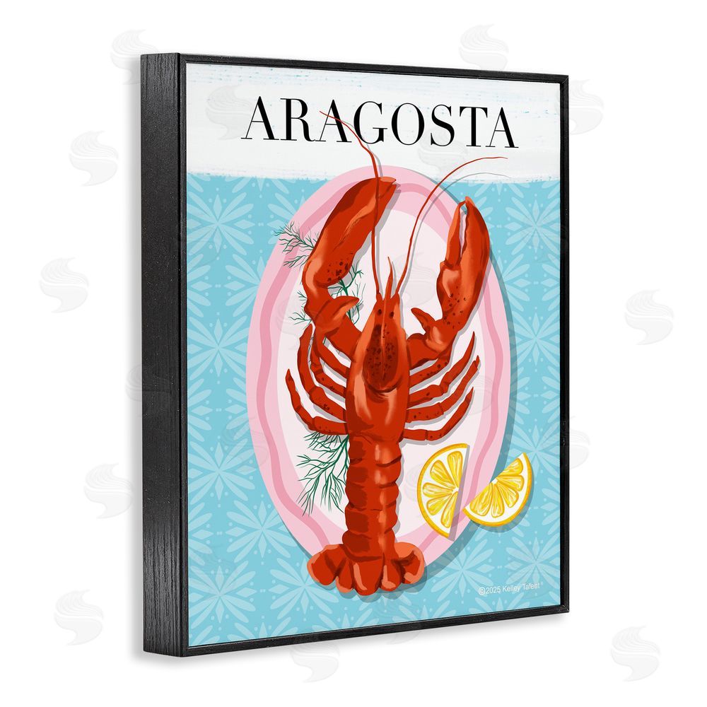 Kelley Talent Aragosta Lobster Dish Black Framed Giclee Wall Art Print