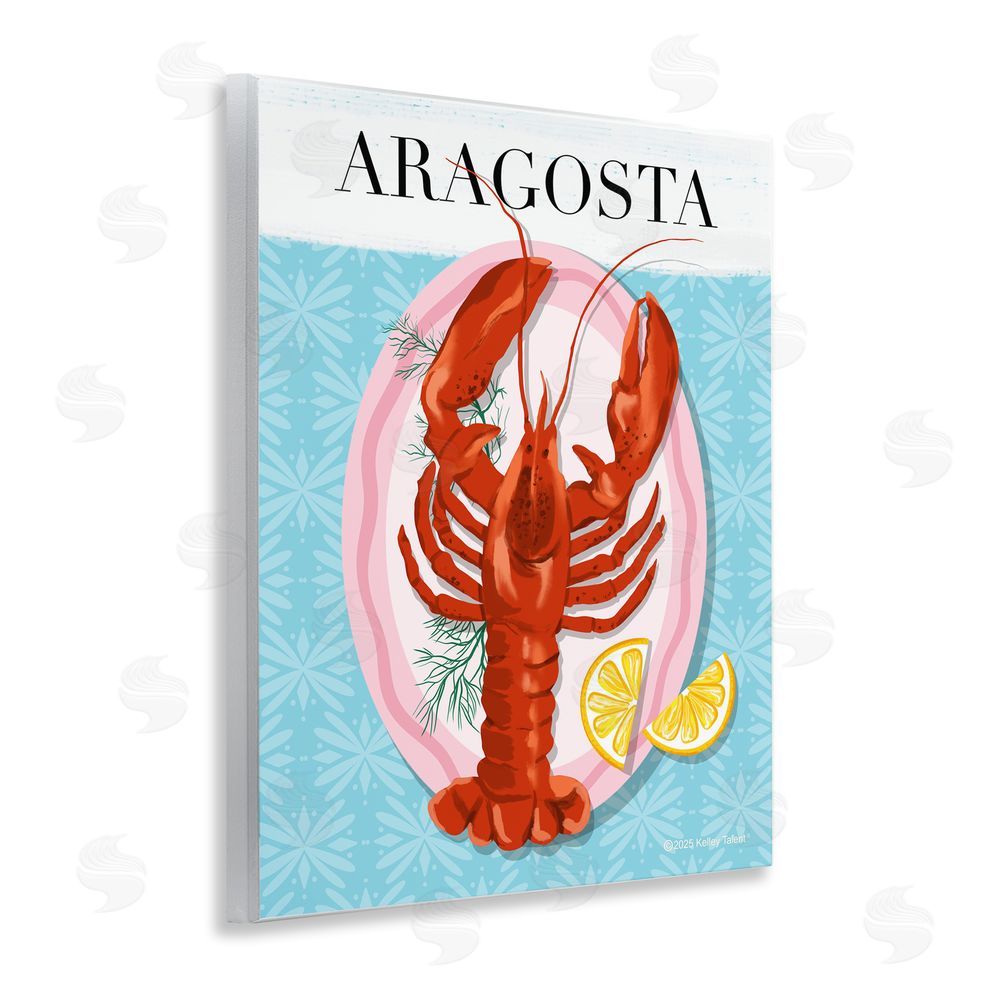Kelley Talent Aragosta Lobster Dish Wooden Wall Plaque Art Print