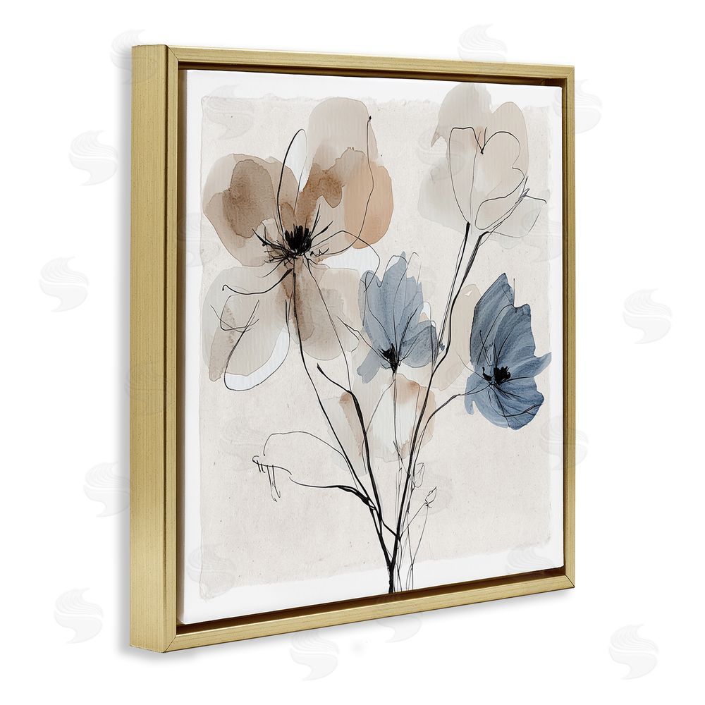 Annabelle Hall Bundle of Reclaimed Pleasures Gold Floating Frame Canvas Wall Art Print