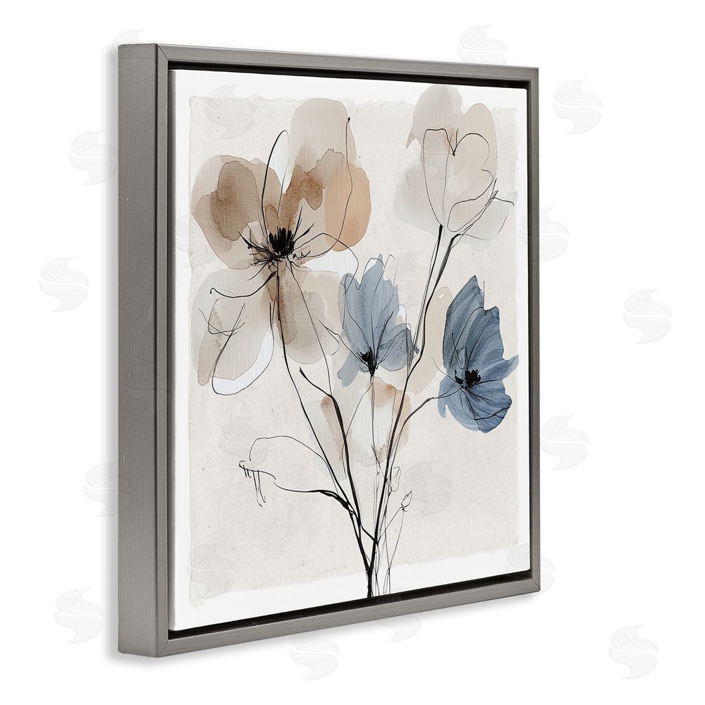 Annabelle Hall Bundle of Reclaimed Pleasures Gray Floating Frame Canvas Wall Art Print