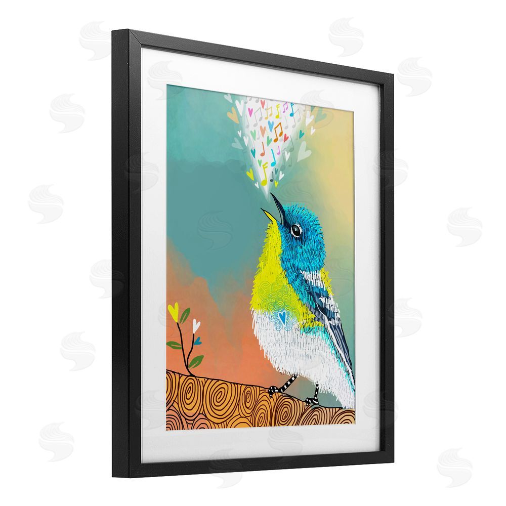 Suzanne Millius Dream Chaser Songbird Black Framed Print Under Glass Wall Art