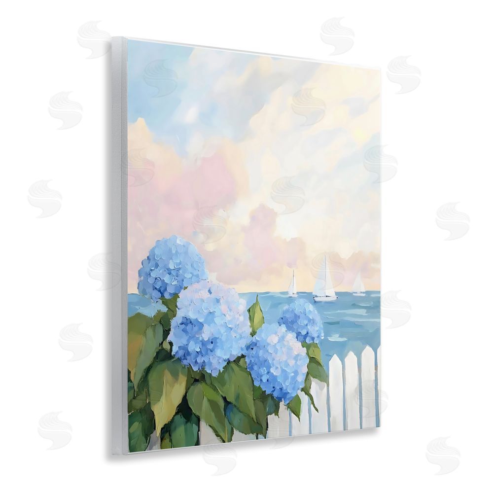Creative Studio Hydrangeas By The Sea Wall Plaque Home Decor Art Print