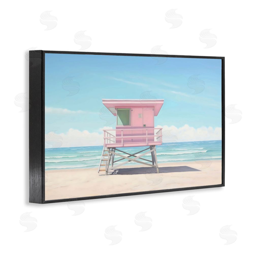 Creative Studio Miami Beach Lifeguard Station Black Framed Giclee Wall Art