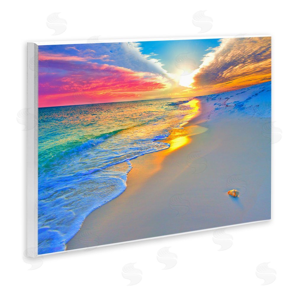 Eszra Tanner Prismatic Rainbow Sunset Beach Wall Plaque Home Decor Art Print