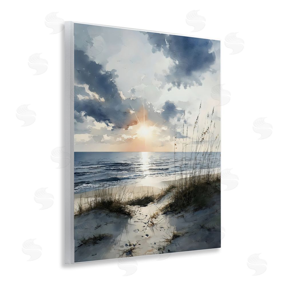 Franklyn Gregory Ocean Sunrise over Sandy Dunes Wall Plaque Home Decor Art Print
