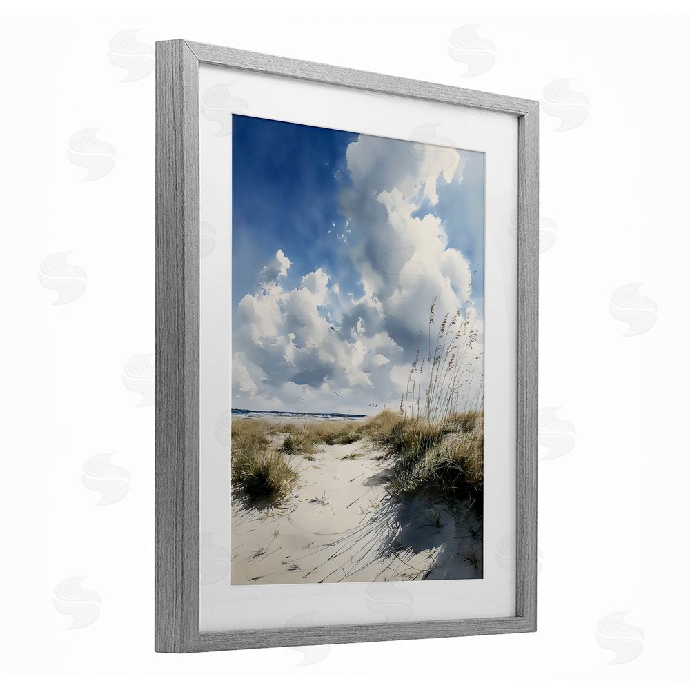Franklyn Gregory Dunes In The Sunshine Gray Framed Print Under Glass Wall Art