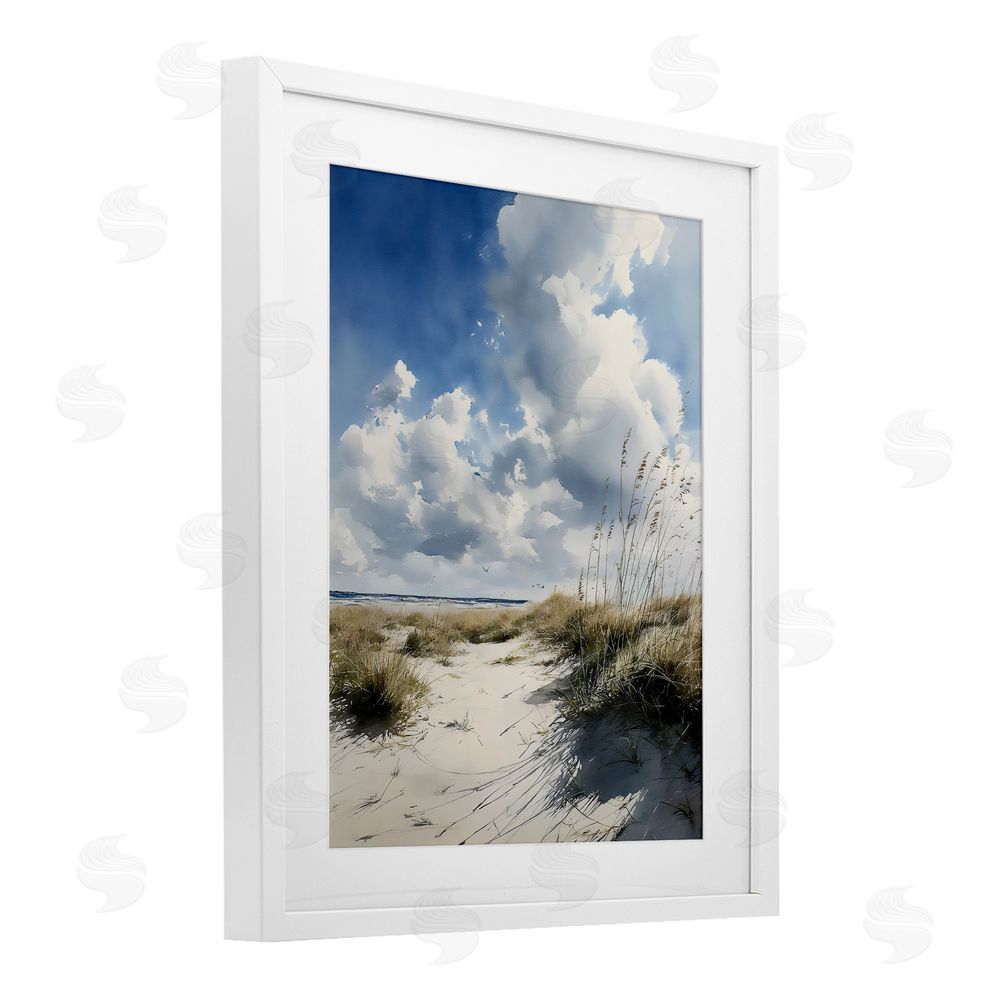 Franklyn Gregory Dunes In The Sunshine White Framed Print Under Glass Wall Art