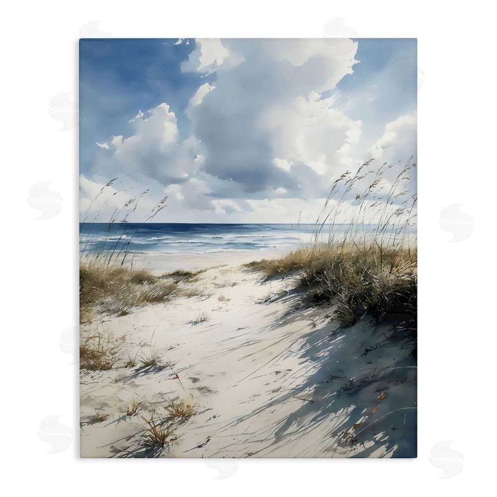 Franklyn Gregory Dune Beach at Midday Stretched Canvas Wall Art