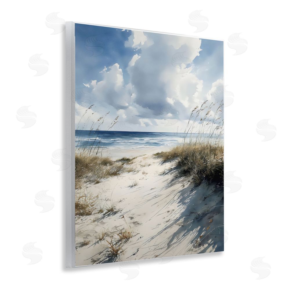 Franklyn Gregory Dune Beach at Midday Wall Plaque with Fixed Lithograph Print