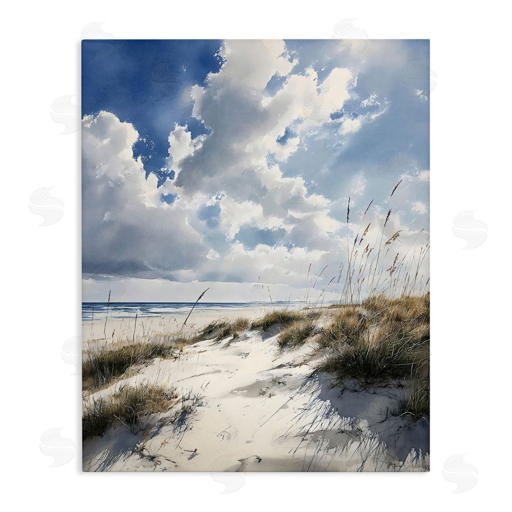 Franklyn Gregory Midday Sunny Beach Dunes Stretched Canvas Wall Art