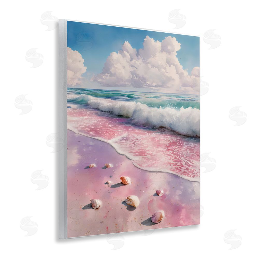 Franklyn Gregory Pink Sands with Scattered Shells Wall Plaque Home Decor Art Print