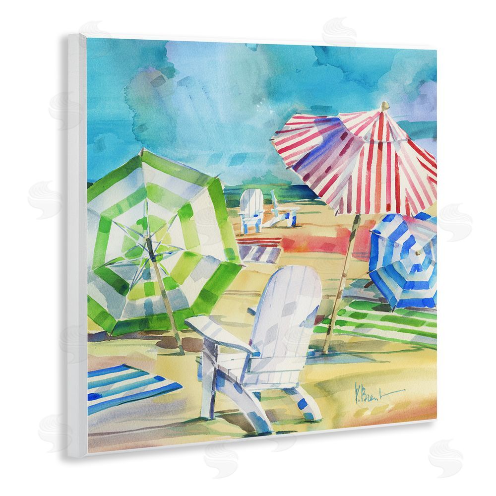 Paul Brent Ventura Beach Umbrellas Wall Plaque Printed Art