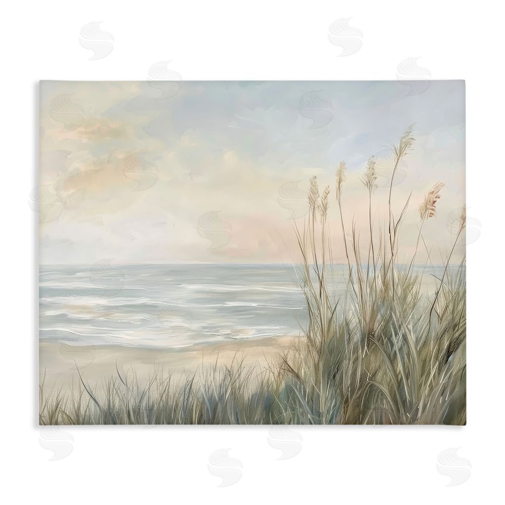 Petal Prints Design Scenic Beach Dunes at Dawn Stretched Canvas Wall Art Print