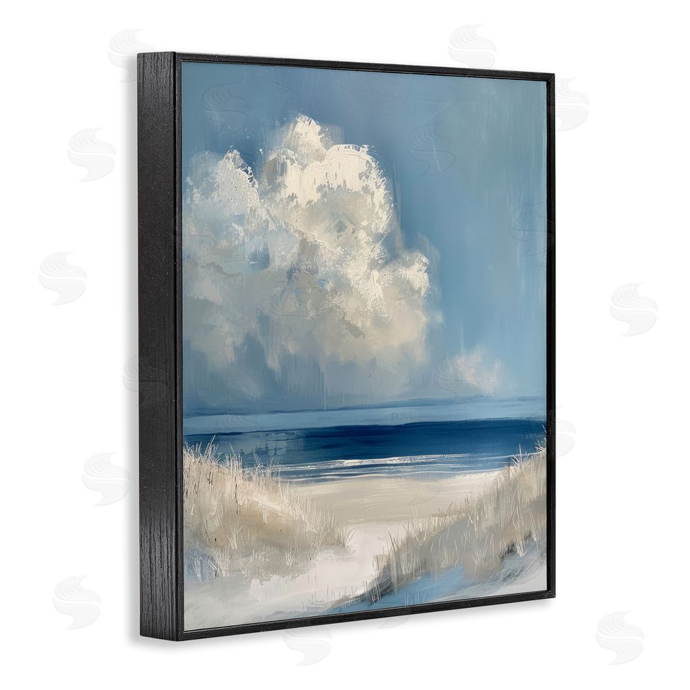Petal Prints Design Dark Waters Ahead Black Framed Giclee Wall Art Print