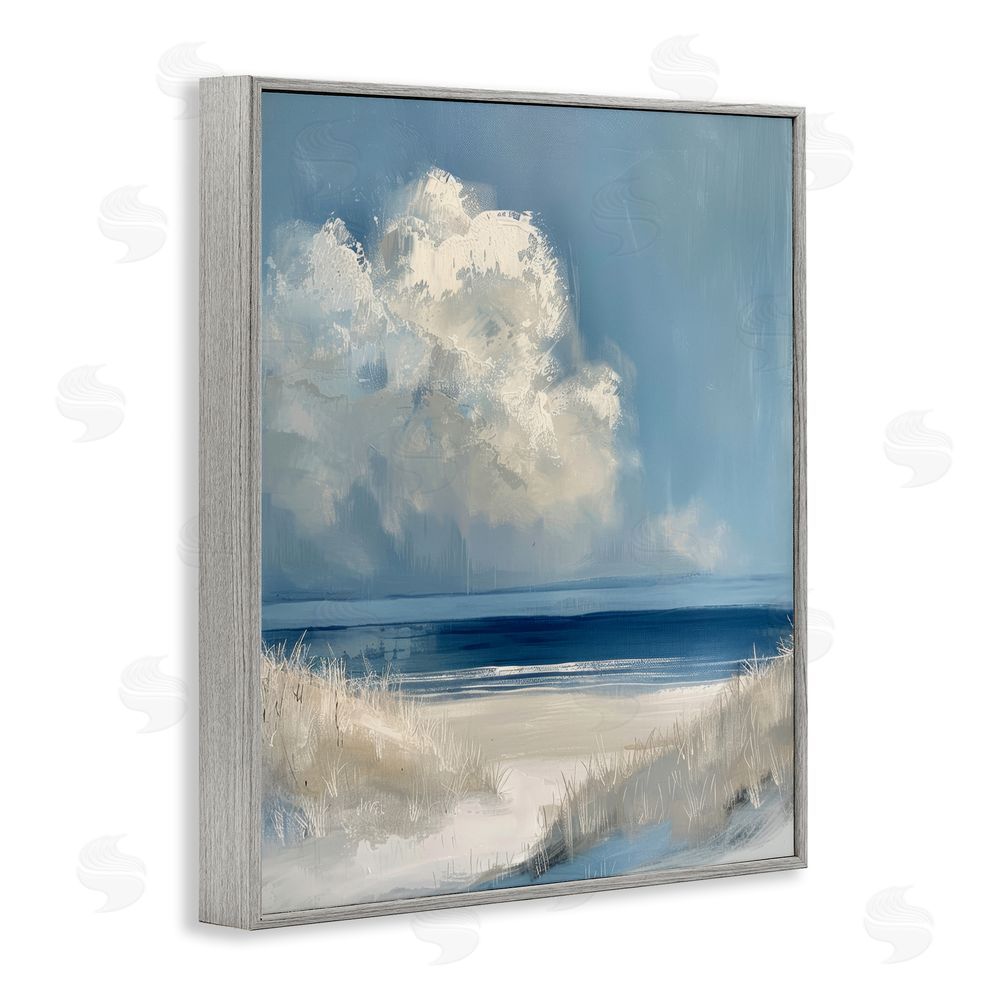 Petal Prints Design Dark Waters Ahead Gray Framed Giclee Wall Art Print