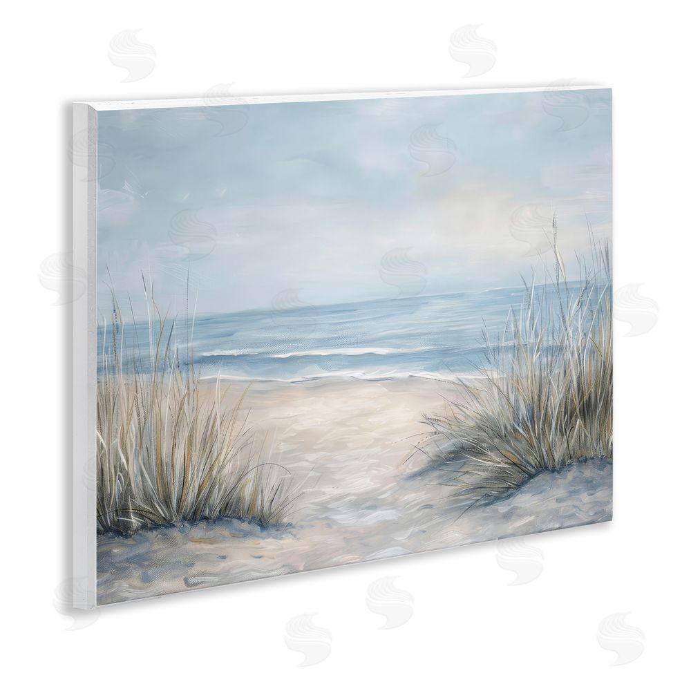 Petal Prints Design To The Beach Tranquil Landscape Wall Plaque Printed Art