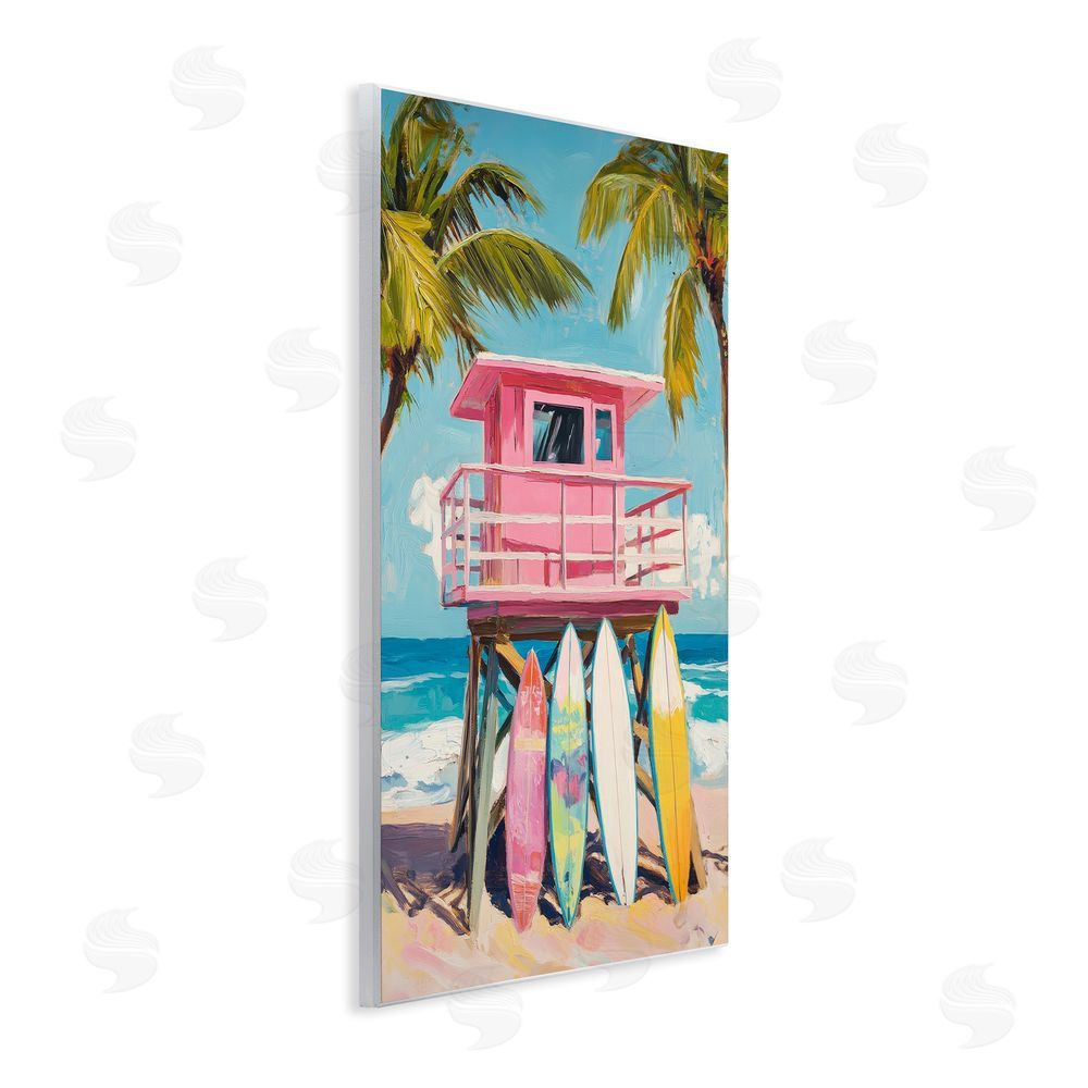 Petal Prints Design High Pink Surf Shack Wall Plaque Home Decor Art Print
