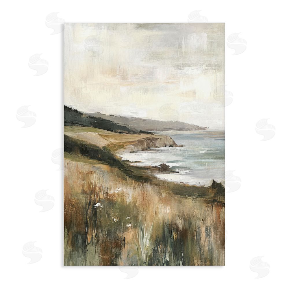 Petal Prints Design Northern Coast Cliffside Stretched Canvas Wall Art
