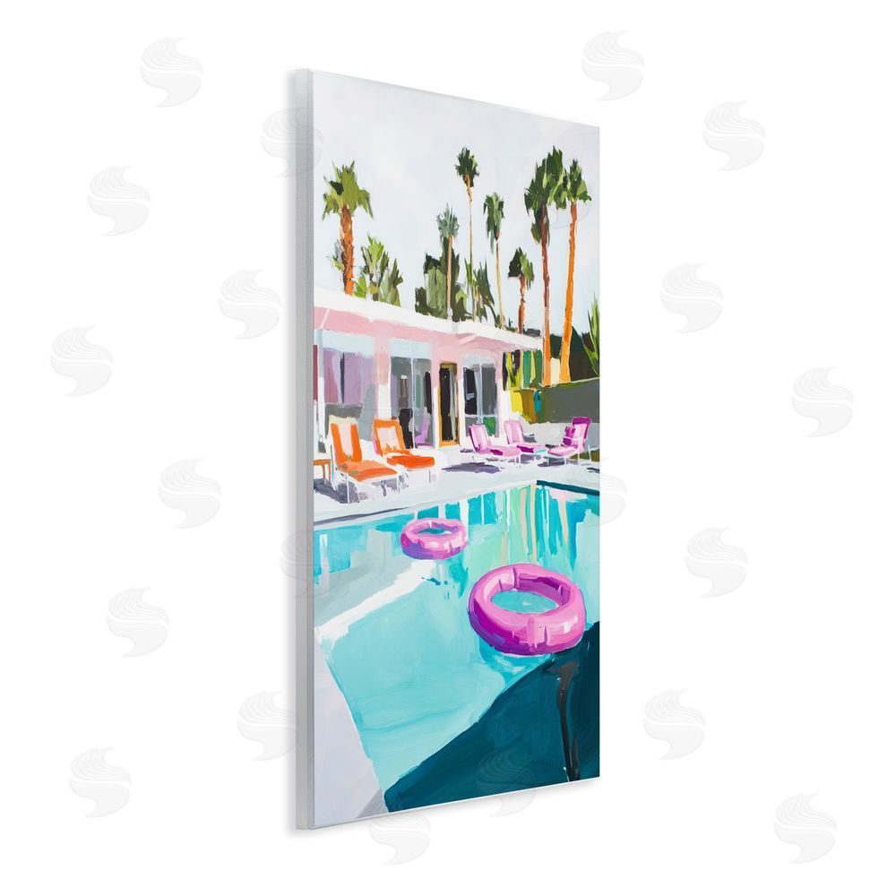 Sisi and Seb Palm Springs Poolside Impression Wall Plaque Home Decor Art Print
