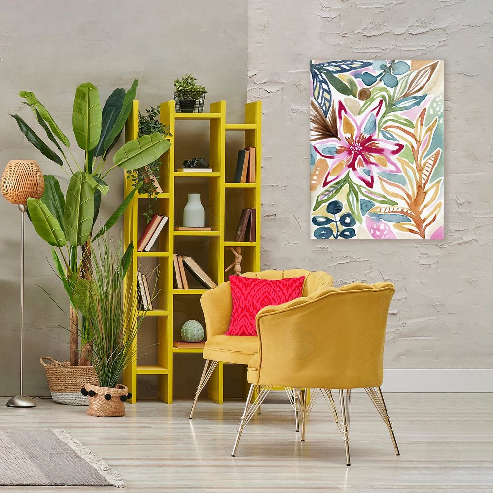 Lisa Nohren Vibrant Garden Impressions Stretched Canvas on Wall