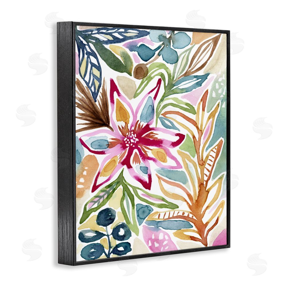 Lisa Nohren Vibrant Garden Impressions Black Framed Giclee Wall Art Print