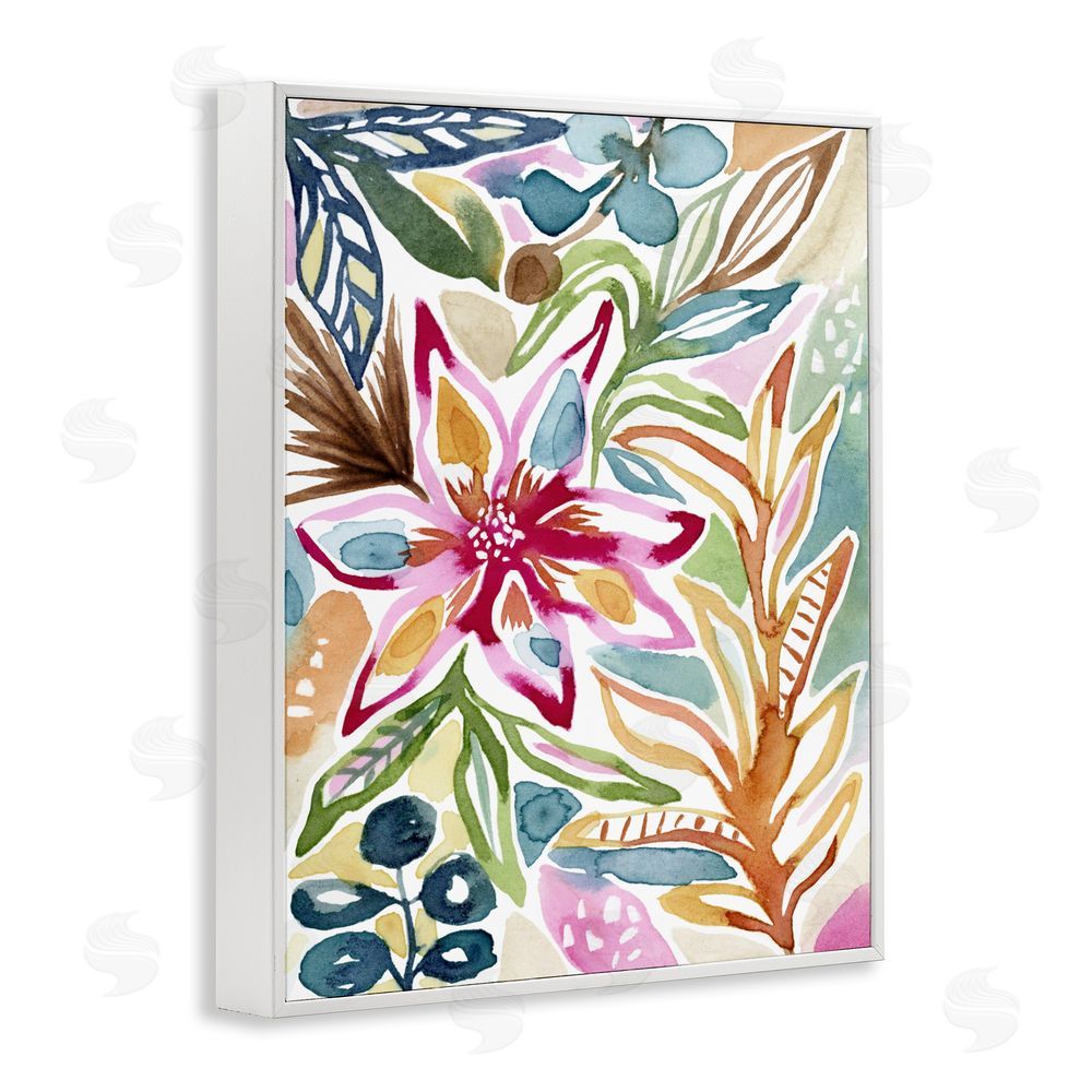 Lisa Nohren Vibrant Garden Impressions White Framed Giclee Wall Art Print