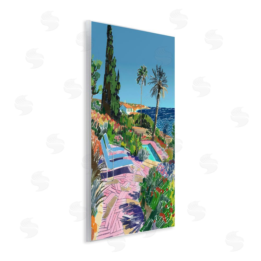 Creative Studio Pool View to Ocean Wall Plaque Home Decor Art Print