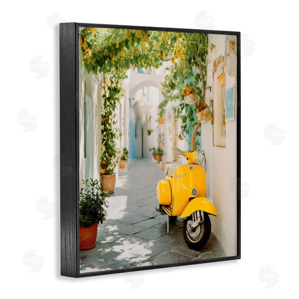 Franklyn Gregory Vacation Ride Through Alley Black Framed Giclee Wall Art Print