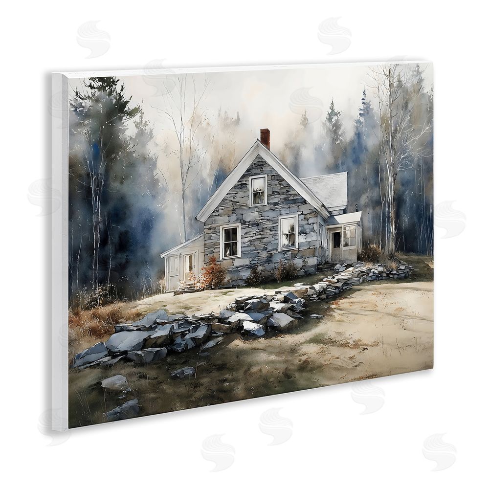 Franklyn Gregory Rustic Cottage Among the Trees Wall Plaque Home Decor Art Print