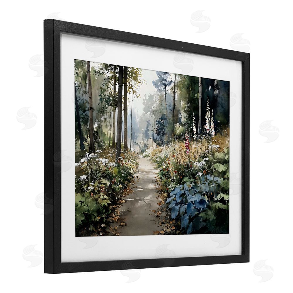 Franklyn Gregory Foliage Forest at Dusk Black Framed Print Under Glass Wall Art