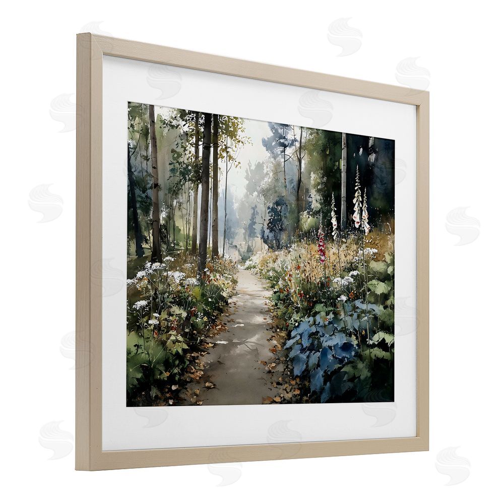 Franklyn Gregory Foliage Forest at Dusk Brown Framed Print Under Glass Wall Art